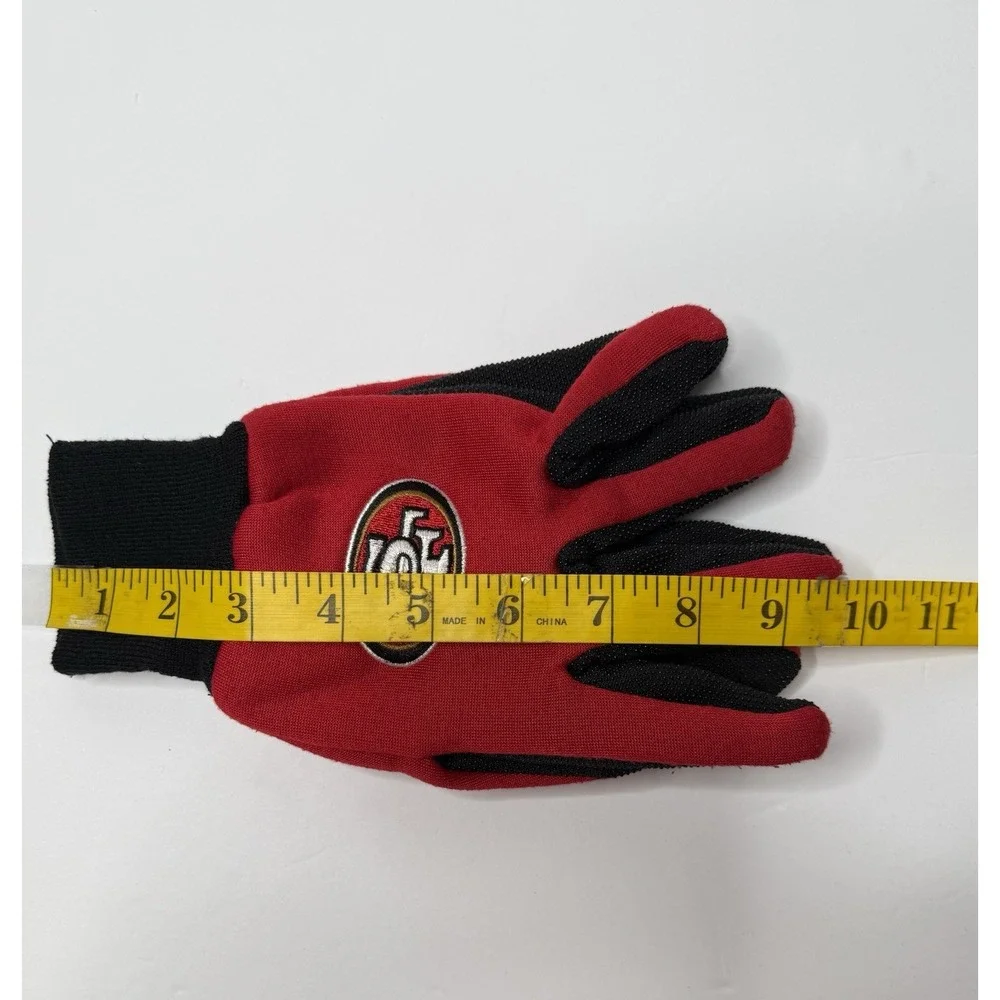 San Francisco 49ers Gloves Receiver‎ Grip SF Red Black Size M/L Football Gear